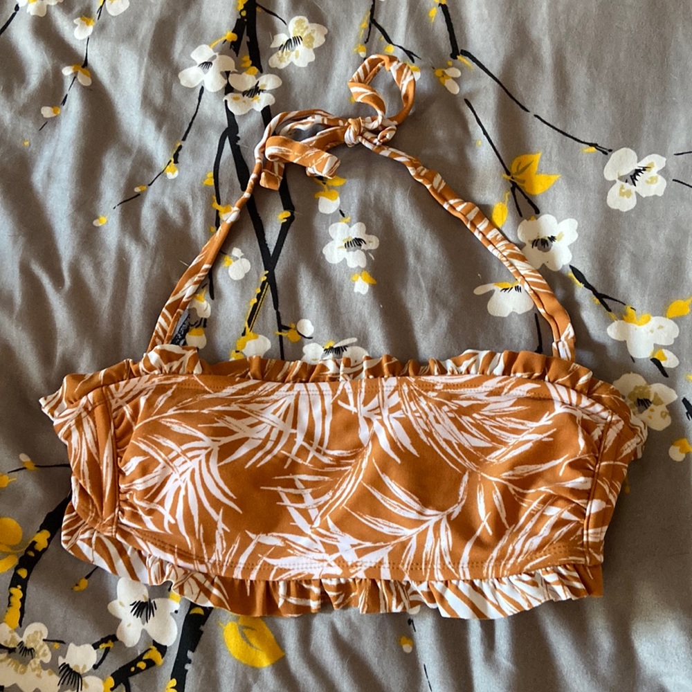 Leaves pattern swimsuit bikini top - Picture 1 of 2